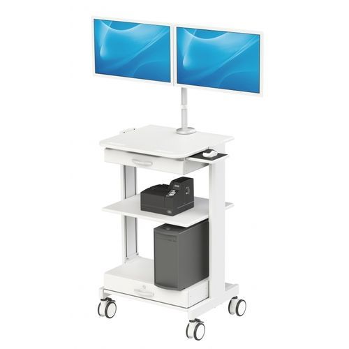 Wagen für medizinische Bildschirme - 904BA - Diwei Industrial Co., Ltd. - medizinisch / mit Schublade / mit Regal
