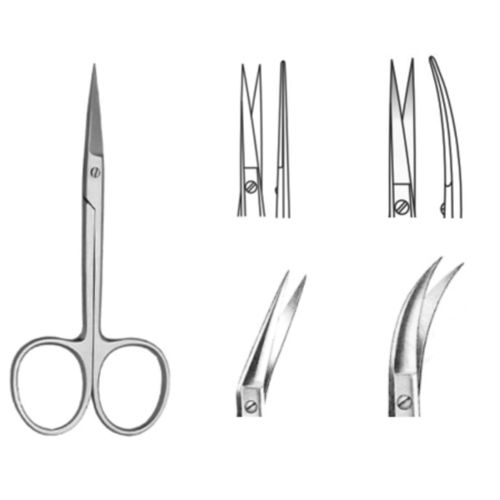 Schere für Zahnchirurgie - 02-06-00 series - J+K Chirurgische Instrumente - Iris / für Humanmedizin / gebogen