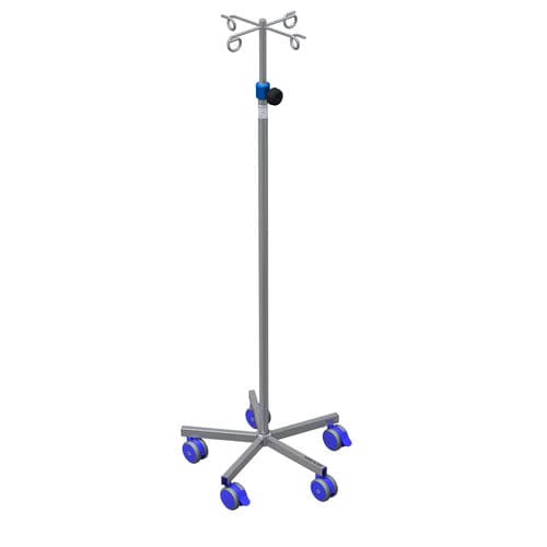 Infusionsständer auf Rollen - 144504 - Adexte - 4 Haken / Edelstahl