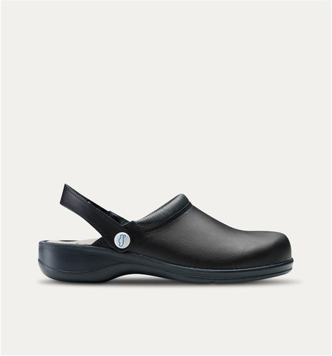 Unisex-Clog - Delta - Feliz Caminar - rutschfest / weiß / schwarz