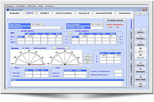Management-Software - WINOTTICA - SBM Sistemi - für Ophthalmologie / Auge / Windows