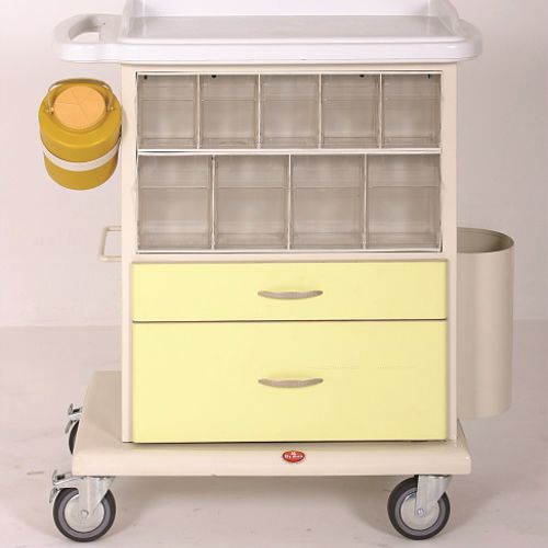 Medizinischer Wagen - AD-219.B - DUMAN HOSPITAL FURNITURE - Medikamenten / für Verbandmaterial / 2 Schubladen