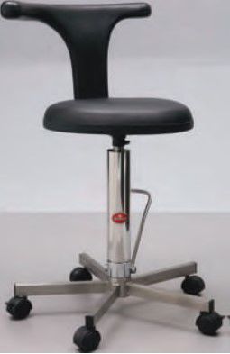 Hocker für Gesundheitseinrichtungen - AD-261.H - DUMAN HOSPITAL FURNITURE - rotierend / hydraulisch / mit Rückenlehne