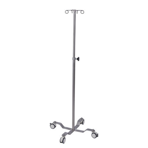 Infusionsständer auf Rollen - AD-241.P020 - DUMAN HOSPITAL FURNITURE - 2 Haken / Edelstahl