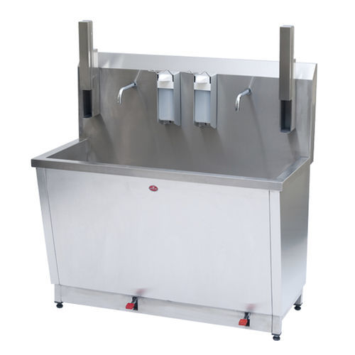 Medizinisch Spüle - AD-450 - DUMAN HOSPITAL FURNITURE - 2 Stationen / Edelstahl