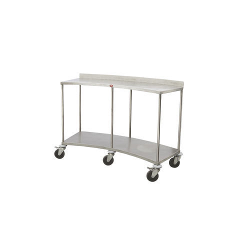 Arbeitstisch - AD-840.40  - DUMAN HOSPITAL FURNITURE - halbrund / Edelstahl