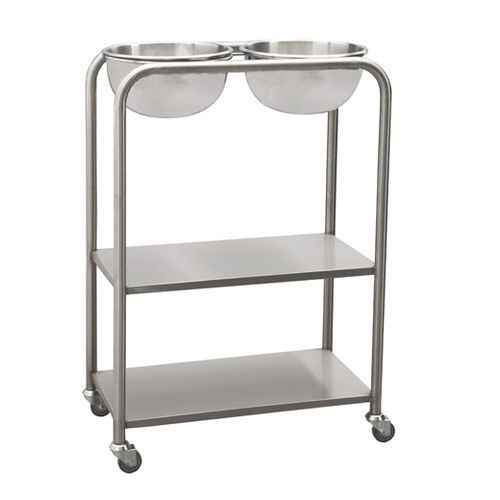 Wagen für Verbandmaterial - AD-172.P2 - DUMAN HOSPITAL FURNITURE - Edelstahl / mit Abfallschale