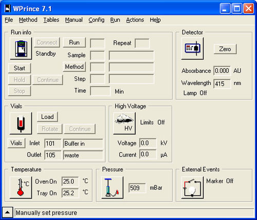 Steuerungssoftware - WinPrinCE - Prince Technologies B.V. - Kapillar Elektrophorese / Labor
