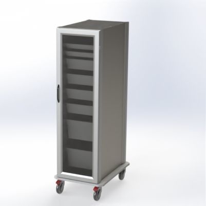 Medikamentenschrank - 723.4572 - SEBA HANDELS - auf Rollen / mit Korb / mit Platte