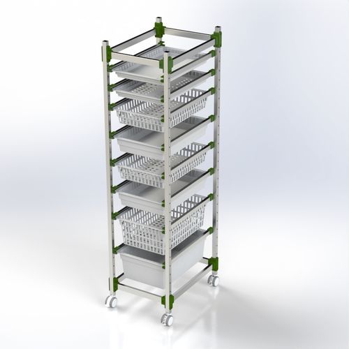 Korbhalter - 101.0042 - SEBA HANDELS - modular / mobil / Aluminium
