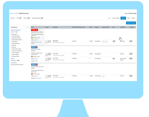 Software für Genomforschung - Congenica® - Congenica Ltd - für Krankenhaus / für Kliniken / Datenanalyse