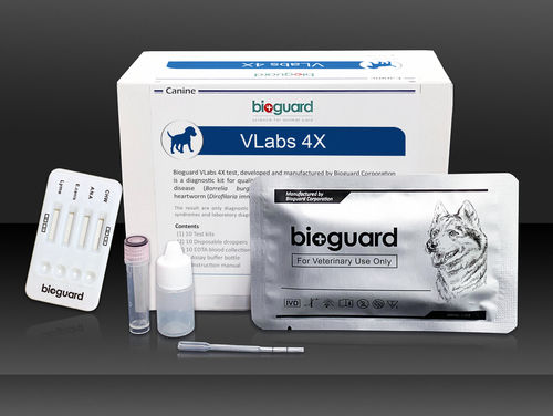 Schnelltest für Infektionskrankheiten - VLabs 4X - Bioguard corporation - für Hunde / Serum / Plasma
