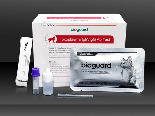 Schnelltest für Infektionskrankheiten - Toxo IgM/IgG Ab - Bioguard corporation - für Katzen / Serum / Plasma