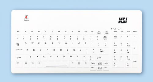 Medizinische Tastatur / mit Ziffernblock - KSI-1801 SX W - Key Source International - Silikon / desinfizierbar / mit Hintergrundbeleuchtung