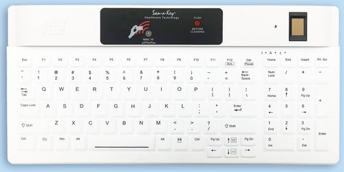 Medizinische Tastatur / mit Ziffernblock - KSI-1802R SX HFFFW-16 - Key Source International - Silikon / desinfizierbar / mit Hintergrundbeleuchtung