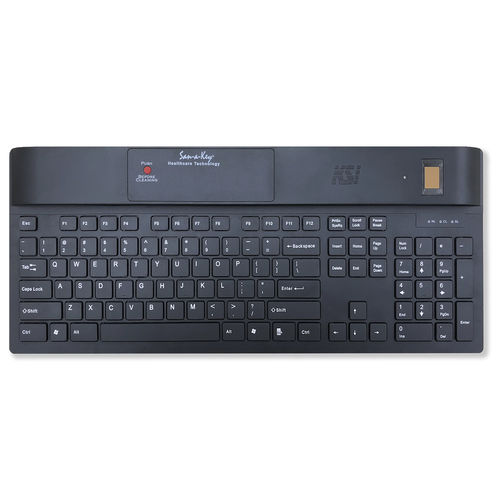 Medizinische Tastatur / mit Ziffernblock - KSI-1700 SX FFFB - Key Source International - mit internationalem Tastaturlayout / biometrisch / desinfizierbar