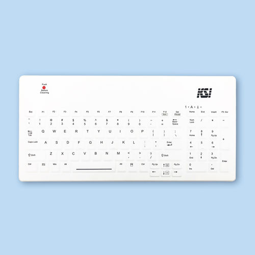 Medizinische Tastatur / mit Ziffernblock - KSI-1801 SX W - Key Source International - mit internationalem Tastaturlayout / Silikon / Silikongummi