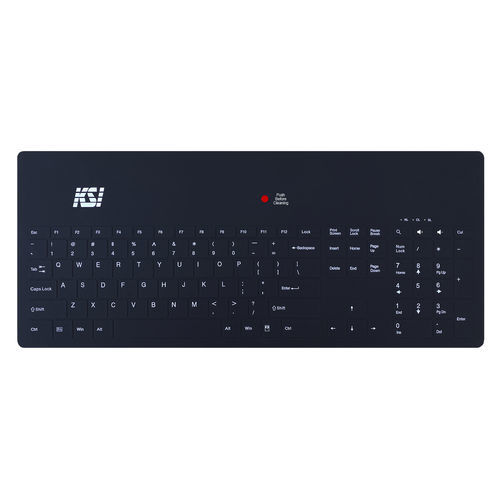 Medizinische Tastatur / Silikon - KSI-2001 - Key Source International - desinfizierbar / mit Hintergrundbeleuchtung / zur Infektionskontrolle