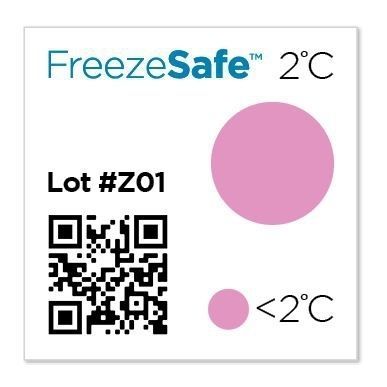 Temperatur-Bioindikator - FreezeSafe  - SpotSee - für die Pharmaindustrie