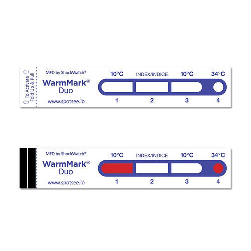 Temperatur-Bioindikator - ShockWatch WarmMark® - SpotSee - für die Pharmaindustrie