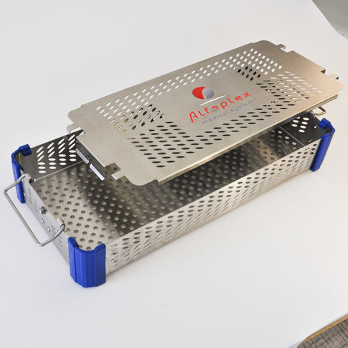Sterilisationskorb für zahnärztliche Instrumente - STD 75mm - ALFAPLEX - für orthopädische Instrumente / perforiert / Edelstahl