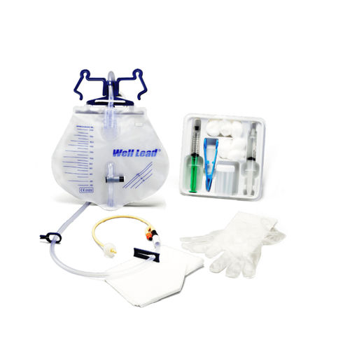 Medizinisches Set / zur Harnsondierung - Well Lead Medical - zur Verlegung von Harn-Kathetern / mit Handschuh