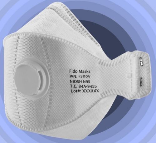 N95-Schutzmaske - FS110V - FIDO MASKS CO., LTD. - ohne Latex / mit Exspirationsventil / schalenförmig