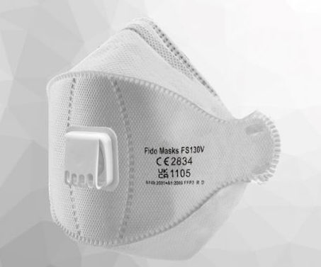 FFP3-Maske - FS130V - FIDO MASKS CO., LTD. - ohne Latex / mit Exspirationsventil / schalenförmig