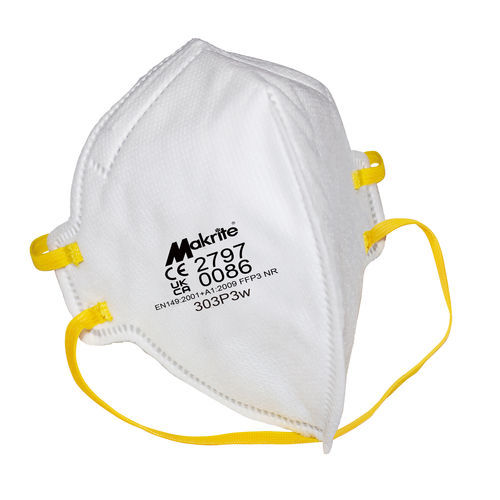 FFP3-Maske - 303P3W - Makrite - Polypropylen / ohne Latex / Polyester