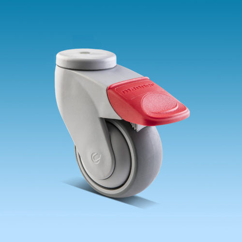 Gummirad - GK-J-S-75 PTE/K 80-12 - Manner Oy - Polypropylen / schwenkbar / mit Bremse