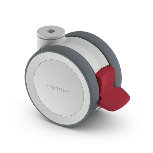 Polyurethanrad - TW-J-S-125 GP/K LOW-12 H - Manner Oy - Polyamid / schwenkbar / mit Bremse
