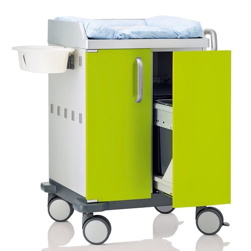 Medizinischer Sackhalterwagen - MED-Systeme - Lager / 3 Schubladen / 8 Schubladen
