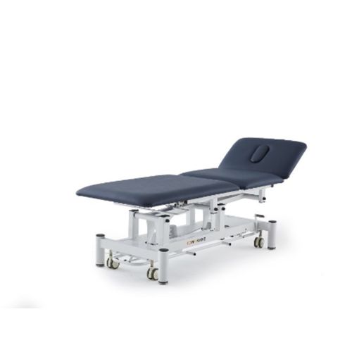 Elektrische Massageliege - 3E - V2U Healthcare - auf Rollen / mit höhenverstellbarer Rückenlehne / dreiteilig