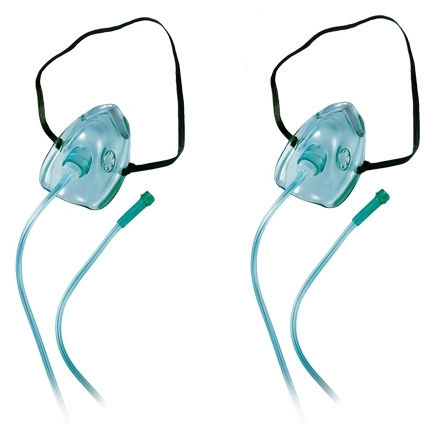 PVC-Sauerstoffmaske - 101131 series - Guangzhou Orcl Medical - transparent / verstellbar