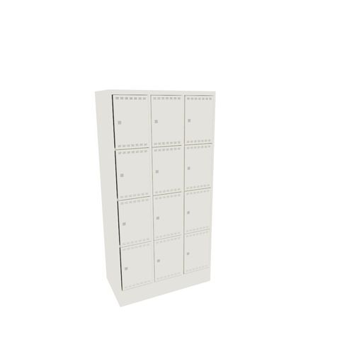 Schrank für Umkleideräume - 11.503.110 - LISTA - mit Regal / mit Tür / 3 Module