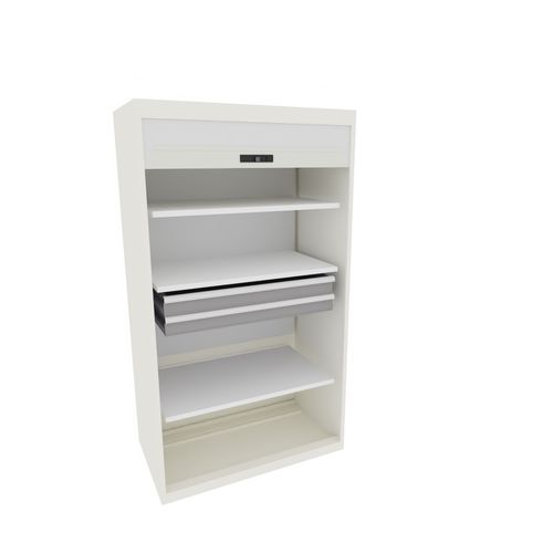 Regalschrank - 98.091.110 - LISTA - Rolladen / 2 Schubladen