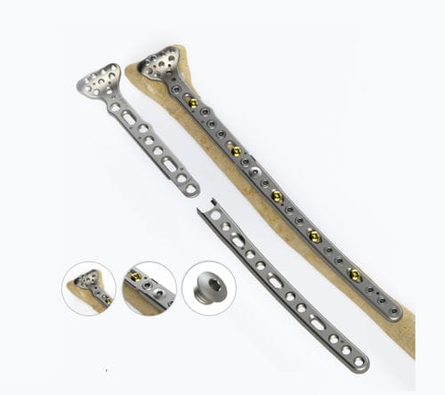 Kompressionsplatte für Radius - 10022 series - Zimed Medical - distal / mit Verriegelung / Metall