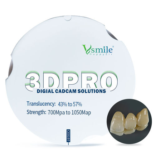 Zahnmedizinisches Material / Zirkonoxid - 3D Pro - Hunan Vsmile Biotechnology Co. Ltd - zur Dentalrestaurierung / CAD/CAM / Fräs