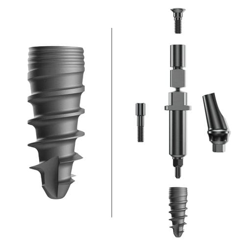 Konisches Zahnimplantat - Full Pack New Maunt - All-Inclusive Biphasic - NSI srl - Titan / inneres Sechseck / mit Innenverbindung