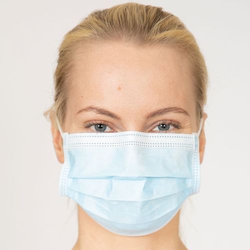 OP-Maske / EN 14683 - Gowri Health House - ohne Latex / für Erwachsene / blau