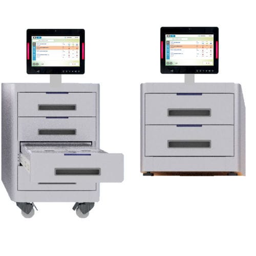 Automatisierter Ausgabeschrank / auf Rollen - iMADC-DKP - imedtac - mit Touchscreen
