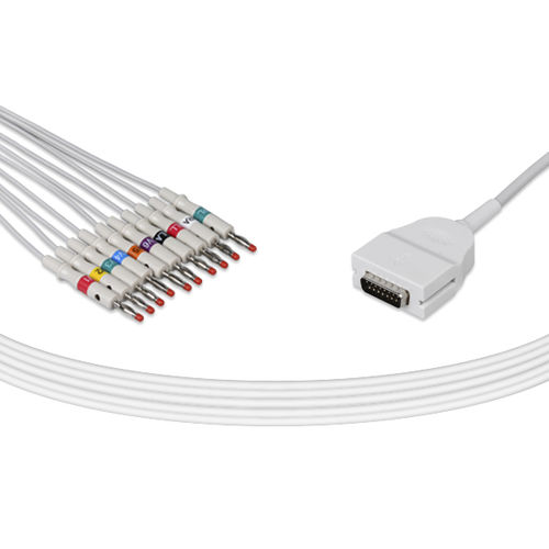 Medizinisches EKG-Kabel - E10-BK1-B - Unimed Medical Supplies - Bananenstecker / 10 Adern / für Mortara