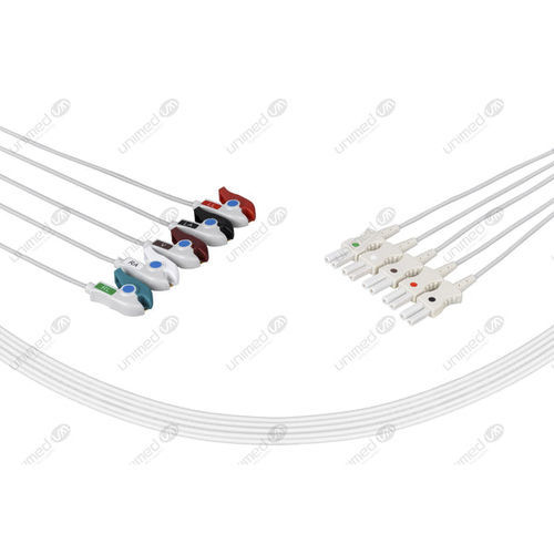 Medizinisches EKG-Kabel - SLB5-90P - Unimed Medical Supplies - 5 Adern / wiederverwendbar