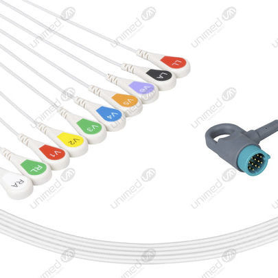 Medizinisches EKG-Kabel - 21027P - Unimed Medical Supplies - 10 Adern / für Medtronic / wiederverwendbar