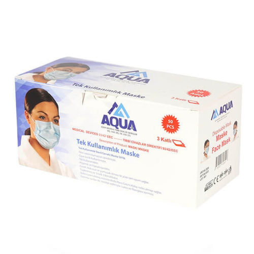OP-Maske / mit Filter - Aqua Medikal - 50er-Packung / himmelblau / zum Einmalgebrauch