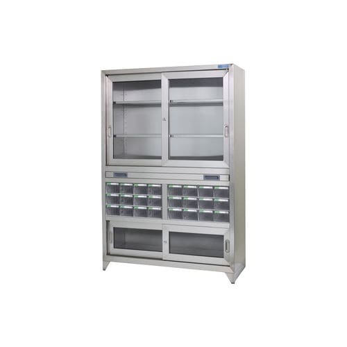 Schrank für Instrumente - SWIC-02 - Sungwon Industry co, Ltd - für Krankenhaus / mit Regal / Edelstahl