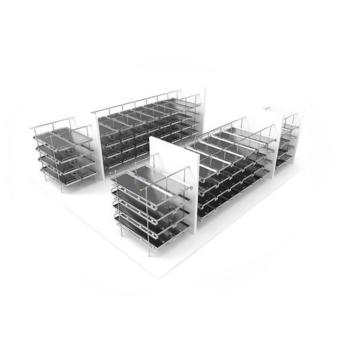 Lagerregal für Leichentragen - STUB NOSE - Shotton Parmed - modular / Edelstahl