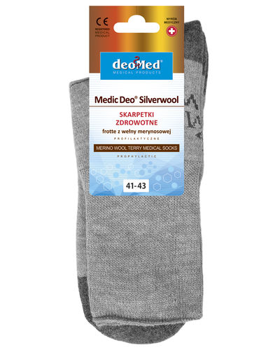 Silberfäden-Diabetikersocken - Medic Deo® - DEOMED® - Wollfäden / rutschfest