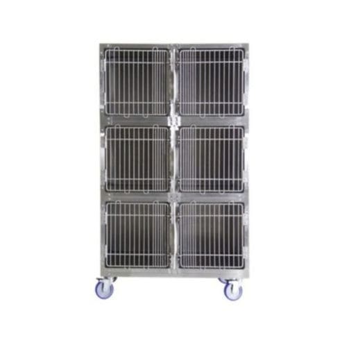 Tierkäfig für Katzen - LCV.01.09.241 - Qualiaço - 6 Abteile / Edelstahl