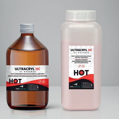 Zahnmedizinisches Material / Acryl - ULTRACRYL HC - Ege Dental Endustri - zur Herstellung von Zahnprothesen / Pulver / flüssig